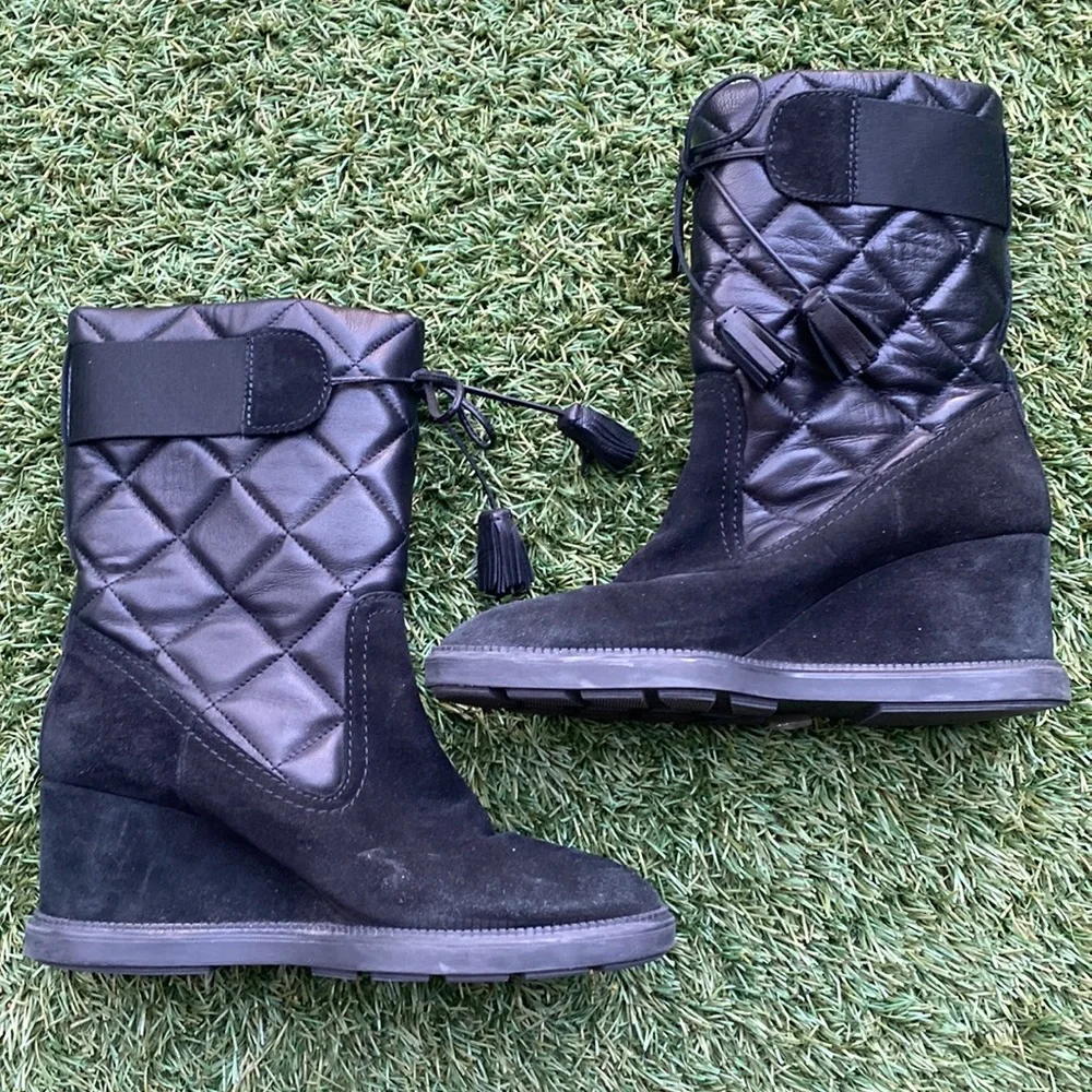 Aquatalia “Caliana” Water Resistant Suede Leather Boots
